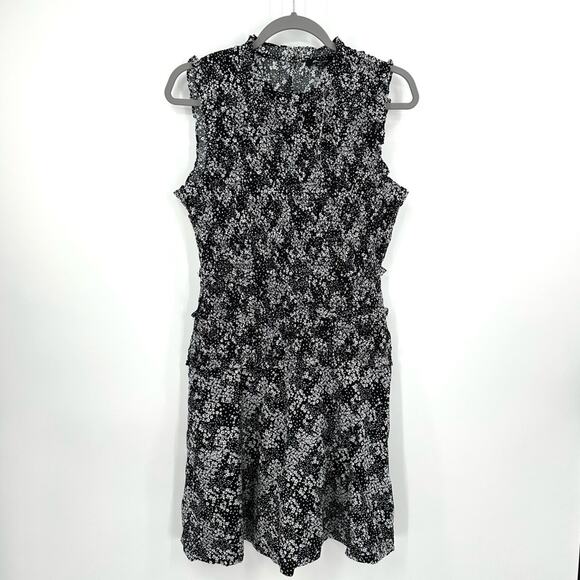 Madewell Smocked Crewneck Mini Dress in Floral Size 6 - Picture 4 of 11